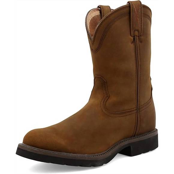 NEW TWISTED X men's western work boot - wide in distressed saddle